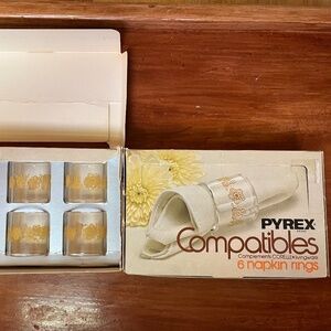 Vintage Pyrex napkin rings